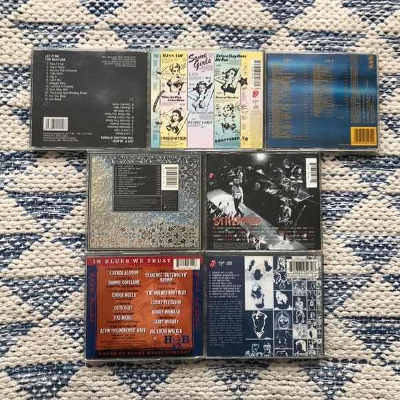 Vintage The Rolling Stones CD Collection Let It Bleed Beatles Let It Be Stripped - Picture 2 of 2